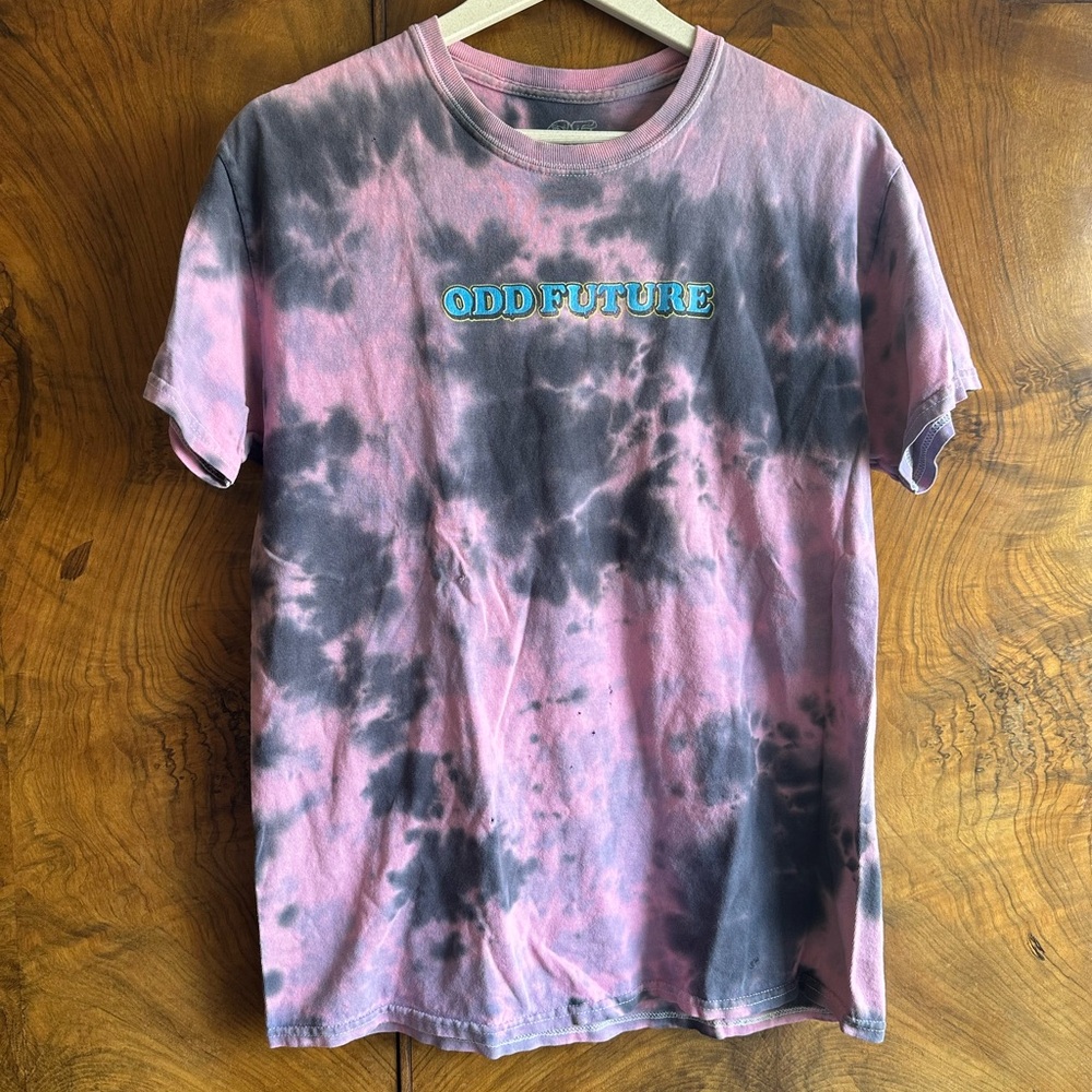 Odd Future Pink & Black Tie-Dye Santa Cruz Tee